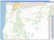 Oregon <br /> Wall Map <br /> Zip Code <br /> Basic Style 2025 Map