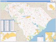 South Carolina <br /> Wall Map <br /> Zip Code <br /> Basic Style 2025 Map