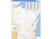 Wisconsin <br /> Wall Map <br /> Zip Code <br /> Basic Style 2025 Map
