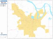 Pine Bluff <br /> Wall Map <br /> Basic Style 2025 Map
