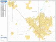 Fresno <br /> Wall Map <br /> Basic Style 2025 Map