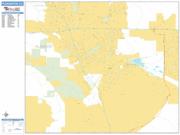 Pleasanton <br /> Wall Map <br /> Basic Style 2025 Map
