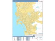 San Diego <br /> Wall Map <br /> Basic Style 2025 Map