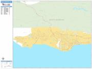 Santa Barbara <br /> Wall Map <br /> Basic Style 2025 Map
