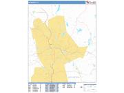 Waterbury <br /> Wall Map <br /> Basic Style 2025 Map