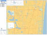 Deerfield Beach <br /> Wall Map <br /> Basic Style 2025 Map