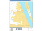 Melbourne <br /> Wall Map <br /> Basic Style 2025 Map