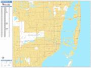 Miami <br /> Wall Map <br /> Basic Style 2025 Map