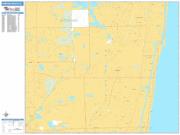 Pompano Beach <br /> Wall Map <br /> Basic Style 2025 Map