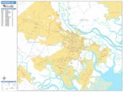 Savannah <br /> Wall Map <br /> Basic Style 2025 Map