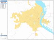 Dubuque <br /> Wall Map <br /> Basic Style 2025 Map