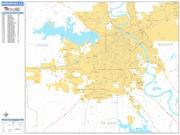 Shreveport <br /> Wall Map <br /> Basic Style 2025 Map