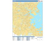 Boston <br /> Wall Map <br /> Basic Style 2025 Map