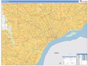 Detroit <br /> Wall Map <br /> Basic Style 2025 Map
