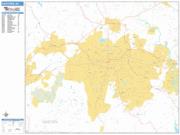 Gastonia <br /> Wall Map <br /> Basic Style 2025 Map