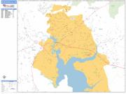 Jacksonville <br /> Wall Map <br /> Basic Style 2025 Map