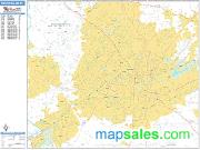 Winston-Salem <br /> Wall Map <br /> Basic Style 2025 Map
