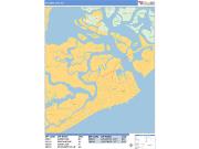 Atlantic City <br /> Wall Map <br /> Basic Style 2025 Map
