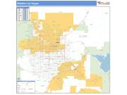 Greater Las Vegas <br /> Wall Map <br /> Basic Style 2025 Map
