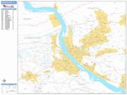 Harrisburg <br /> Wall Map <br /> Basic Style 2025 Map