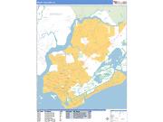 Mount Pleasant <br /> Wall Map <br /> Basic Style 2025 Map