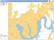 Hendersonville <br /> Wall Map <br /> Basic Style 2025 Map