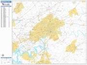 Knoxville <br /> Wall Map <br /> Basic Style 2025 Map