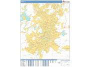 Austin <br /> Wall Map <br /> Basic Style 2025 Map