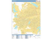 Fort Worth <br /> Wall Map <br /> Basic Style 2025 Map
