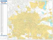 Houston <br /> Wall Map <br /> Basic Style 2025 Map