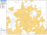 Round Rock <br /> Wall Map <br /> Basic Style 2025 Map