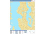 Seattle <br /> Wall Map <br /> Basic Style 2025 Map