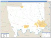Autauga County, AL <br /> Wall Map <br /> Zip Code <br /> Basic Style 2025 Map