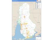 Baldwin County, AL <br /> Wall Map <br /> Zip Code <br /> Basic Style 2025 Map
