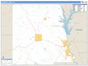 Chambers County, AL <br /> Wall Map <br /> Zip Code <br /> Basic Style 2025 Map
