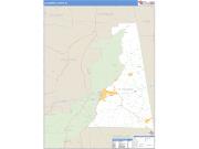 Cleburne County, AL <br /> Wall Map <br /> Zip Code <br /> Basic Style 2025 Map