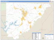 Cullman County, AL <br /> Wall Map <br /> Zip Code <br /> Basic Style 2025 Map