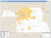 Houston County, AL <br /> Wall Map <br /> Zip Code <br /> Basic Style 2025 Map