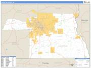 Houston County, AL <br /> Wall Map <br /> Zip Code <br /> Basic Style 2024 Map