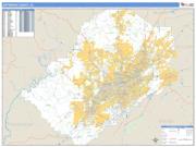 Jefferson County, AL <br /> Wall Map <br /> Zip Code <br /> Basic Style 2025 Map