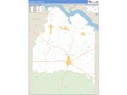 Lawrence County, AL <br /> Wall Map <br /> Zip Code <br /> Basic Style 2025 Map