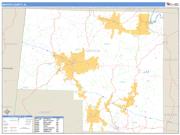 Marion County, AL <br /> Wall Map <br /> Zip Code <br /> Basic Style 2025 Map