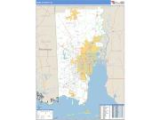 Mobile County, AL <br /> Wall Map <br /> Zip Code <br /> Basic Style 2025 Map