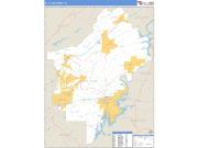 St. Clair County, AL <br /> Wall Map <br /> Zip Code <br /> Basic Style 2025 Map