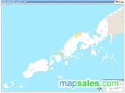 Aleutians East County, AK <br /> Wall Map <br /> Zip Code <br /> Basic Style 2025 Map