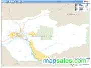 Fairbanks North Star County, AK <br /> Wall Map <br /> Zip Code <br /> Basic Style 2025 Map