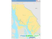 Juneau County, AK <br /> Wall Map <br /> Zip Code <br /> Basic Style 2025 Map