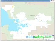 Northwest Arctic County, AK <br /> Wall Map <br /> Zip Code <br /> Basic Style 2025 Map