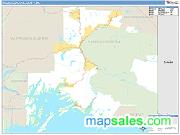 Valdez-Cordova County, AK <br /> Wall Map <br /> Zip Code <br /> Basic Style 2025 Map