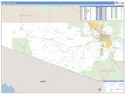 Pima County, AZ <br /> Wall Map <br /> Zip Code <br /> Basic Style 2025 Map